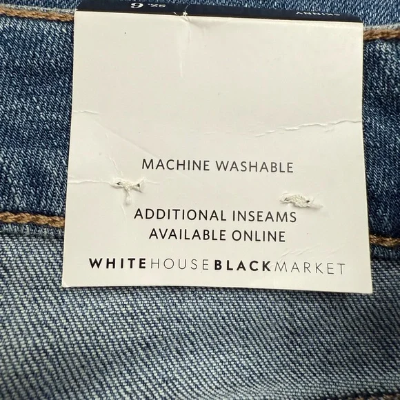 WHBM The Skinny Leather Trim Jeans Size 6 - Picture 16 of 16